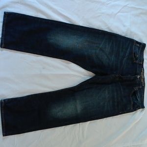 Mens 36x30 American Eagle dark Deming relaxed fit jeans